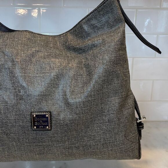 Dooney & Bourke Coated Canvas Denim X-Large HoboShoulder Bag - Picture 3 of 16